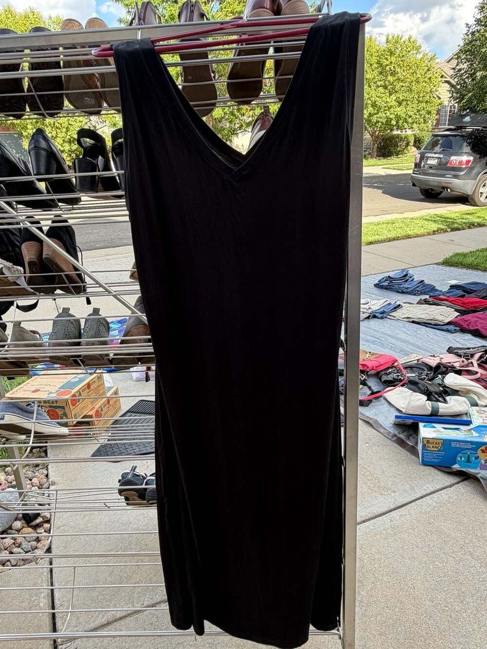 Dip Black V-Neck Sleeveless Maxi Dress Plus Size 3X